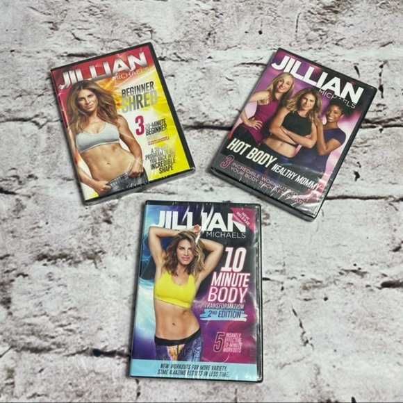 UNOPENED NEW Lot of THREE Jillian Michaels Workout Exercise DVD Set - Picture 1 of 7